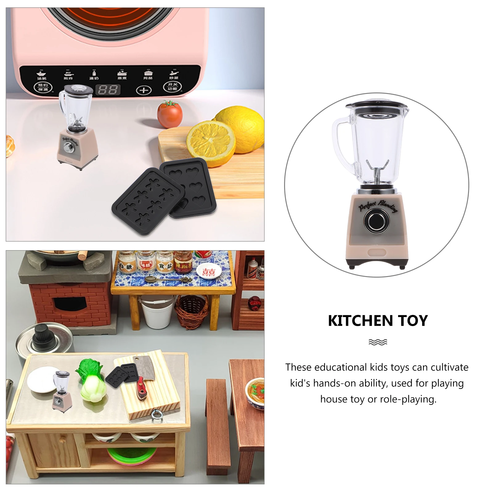 1:12 MINI Dollhouse Food Blender Miniature Juicer Play Kitchen Accessories Toy Kids House 2.2x5.5cm Appliances Plastic Child