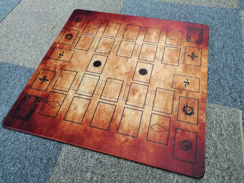 60x60CM Yugioh OCG TCG Trading Cards Playmat Yu-Gi-Oh! Noh-P.U.N.K. Ogre Dance Waterproof Two-Player Battle Table Games Mat Pad