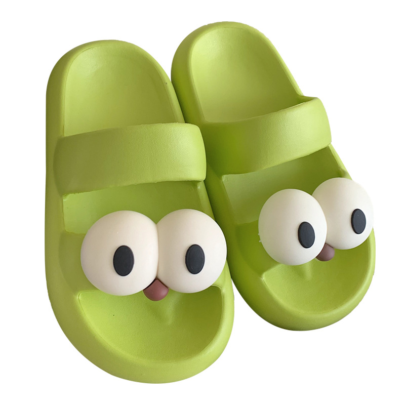 2024 New slipper ladies summer shoes Casual fun funny big eye slipper indoor street sandals girls beach shower slide