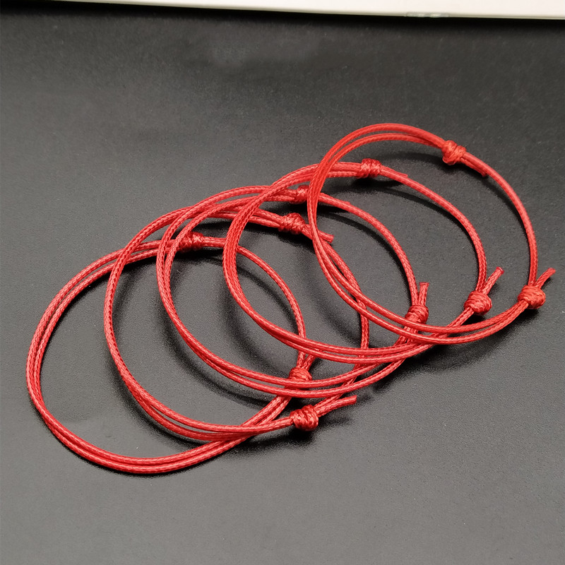 10 PCS/lots Rope Bracelet Black Red White Brown Color Wax Adjustable Lucky Bracelet Wholesale Hand Mix Color Jewelry for Men