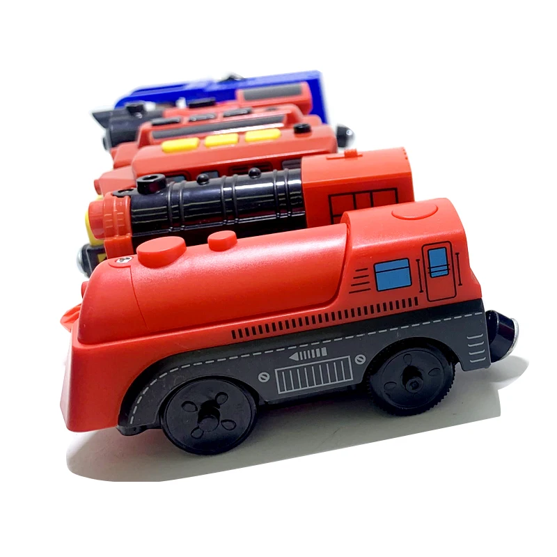 Electric Locomotive Magnetic Car Diecast Slot Fit All Brand Wooden Train Track Railway For Kids children's Educational Toy