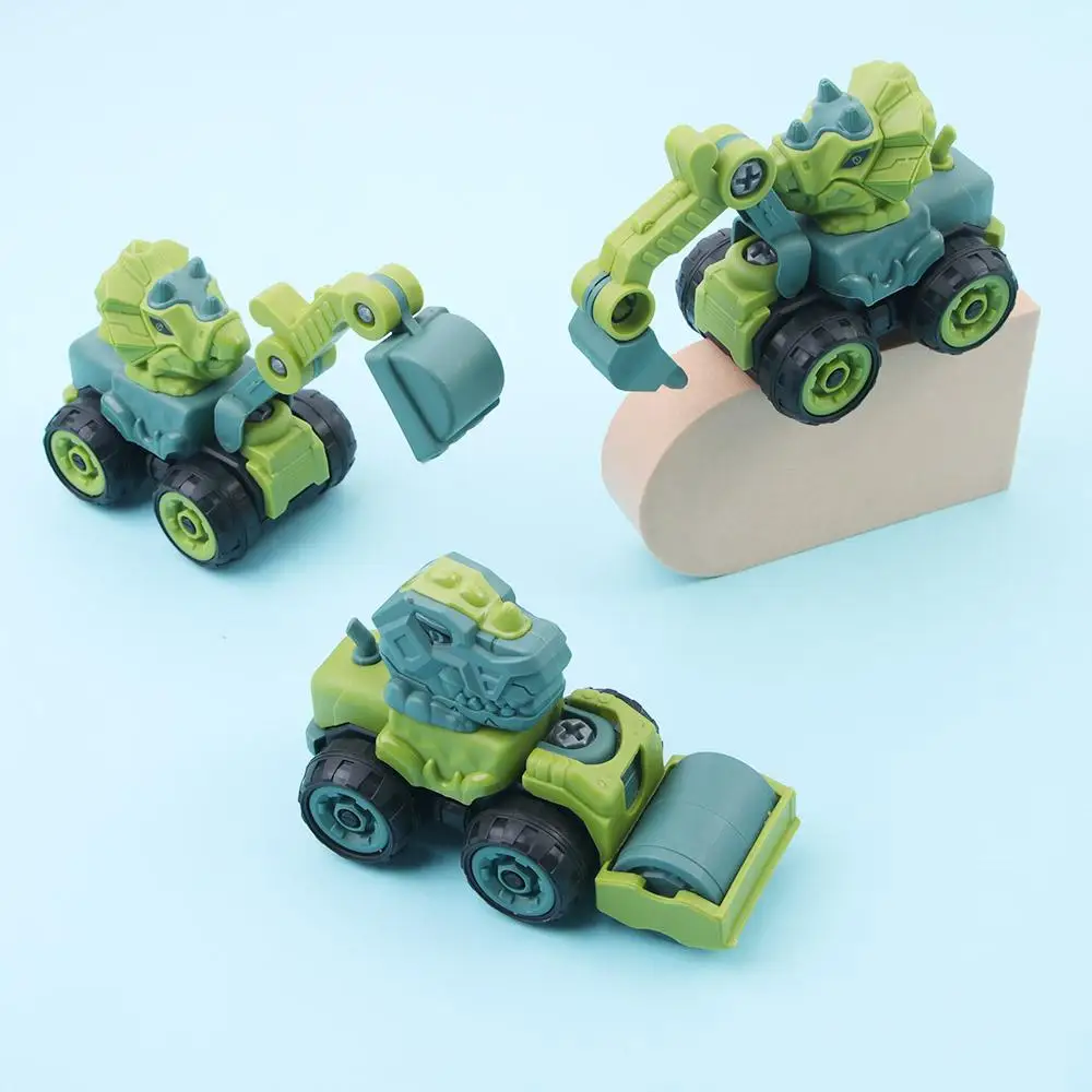 1PC Car Toy Dinosaur Disassembly Excavator Bulldozer Engineering Team Car Gift Transport Car Vehicle