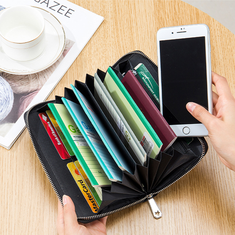 New Genuine Leather Women's Wallets Versatile Passport Holder Cover Holders for Checkbooks Men Bankbook Credit Cards Wallet Rfid