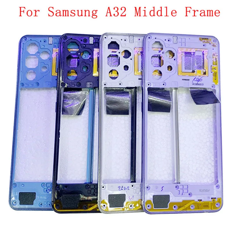 Middle Frame Center Chassis Phone Housing For Samsung 4G A325 A32 5G A326 Cover with Buttons Repair Parts