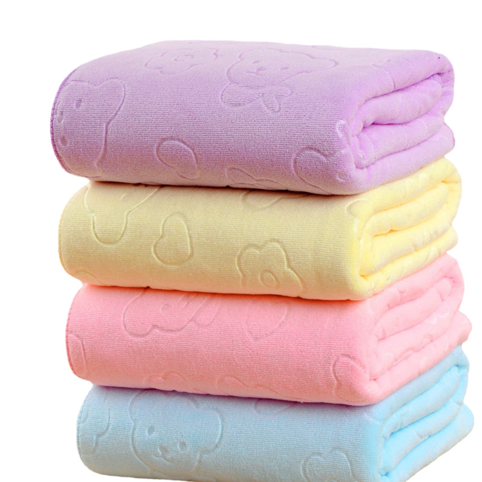 Fashion Soft Cartoon 30*60cm 35*75cm Pets Dog Cat Puppy Super Absorbent Towel Dry Hair Ake A Shower and Wipe Body Dog Supplies
