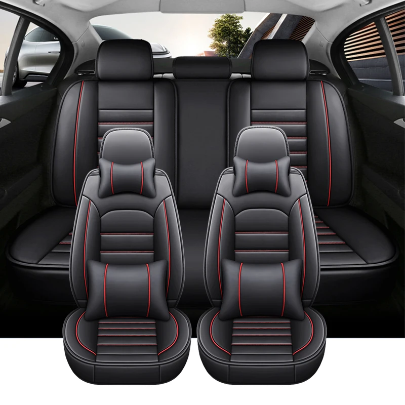 Car Seat Covers Leather Full Set For Range Rover Sport Toyota Corolla RAV4 Peugeot 207 208 Ford Focus MK4 Audi A4 B8 Accessories
