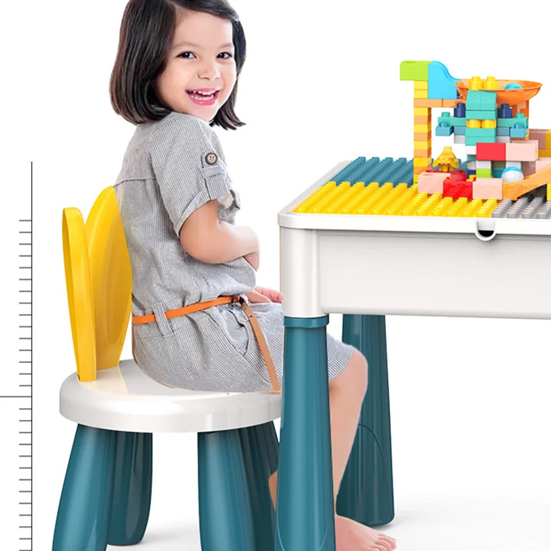 44cm Large Size Building Block Table Children's Educational Assembled Large Particle Building Blocks Multifunctional Game Table
