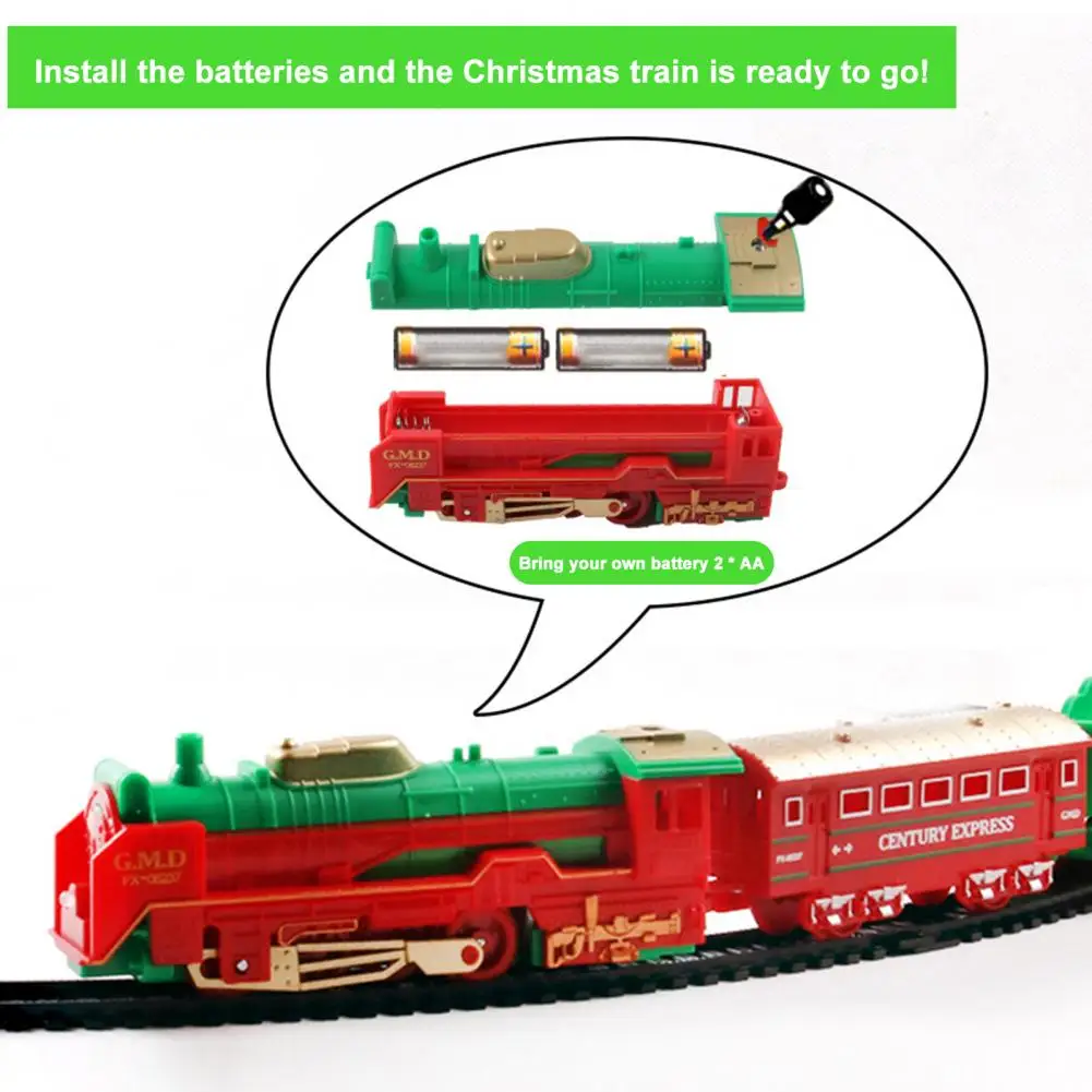 Electric Train Toy Light Sounds Trail Moving Entertainment Kids Christmas Toy Gifts New Year Present Vintage Train Trail Toy