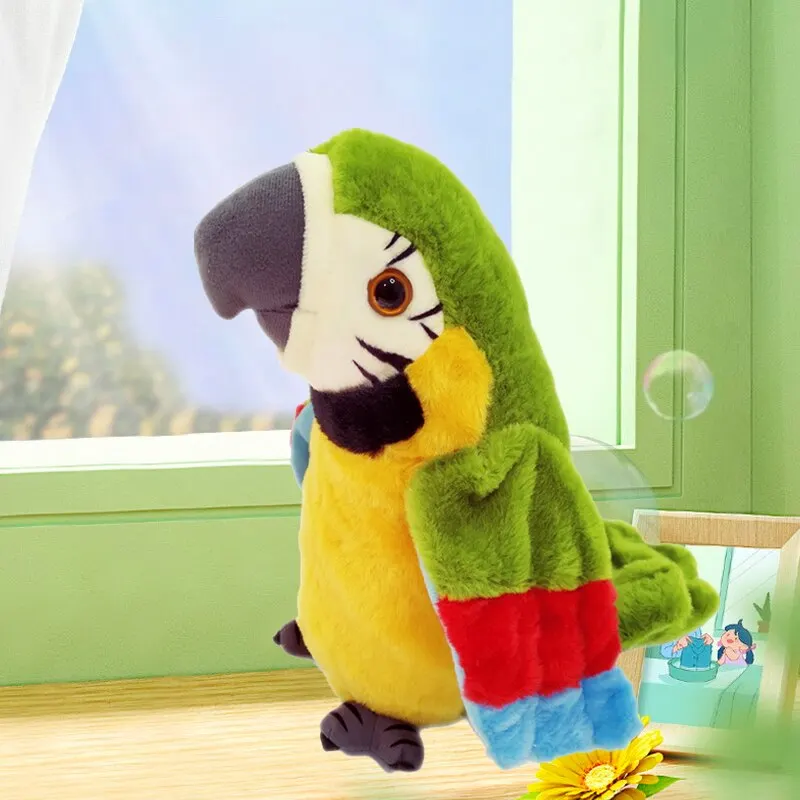 Colorful Chatty Parrot 2025 Interactive Recordable and Musical Toy That Flaps Wings and new Teaches Kids to Speak
