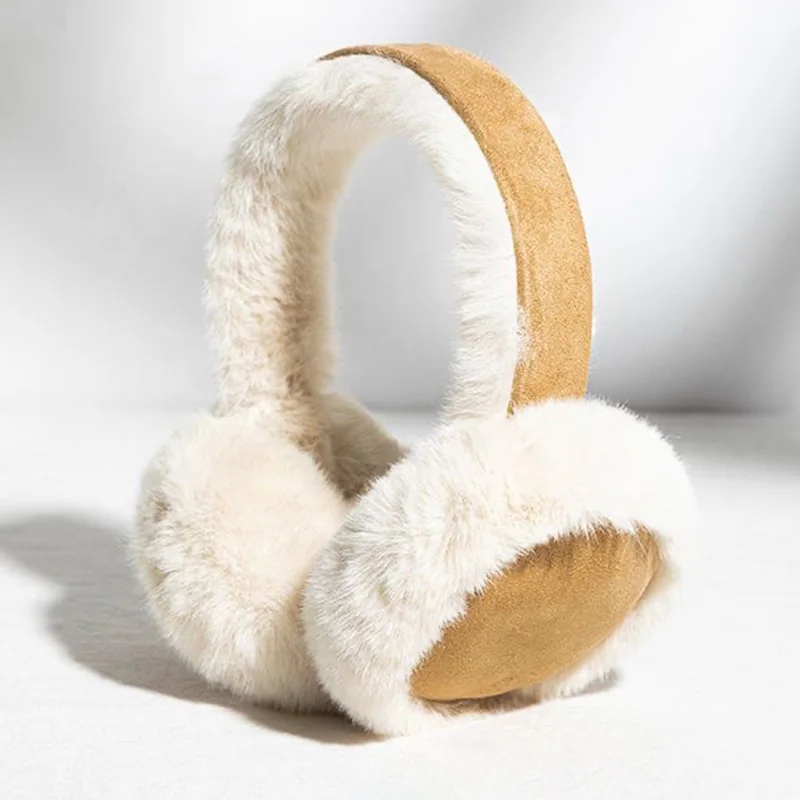 Windproof Earmuffs Women'S Ear Warm Protector Thicken Plush Winter Warm Fleece Earmuff Outdoor Ski Ear Warmer Soft Ear Muffs