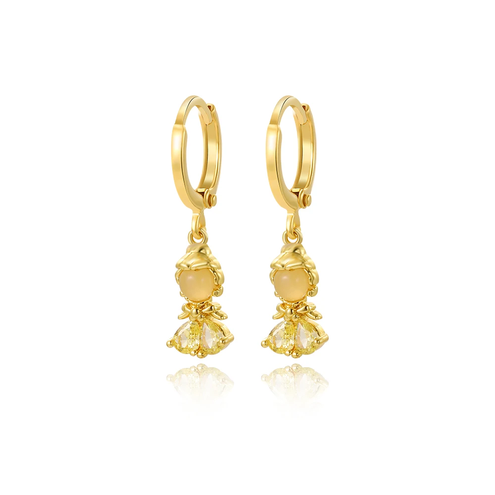 30 Styles Good Quality Fairy Tales Cubic Zirconia Dangle Earrings for Women Girls Gold Color Plated Huggies Jewelry