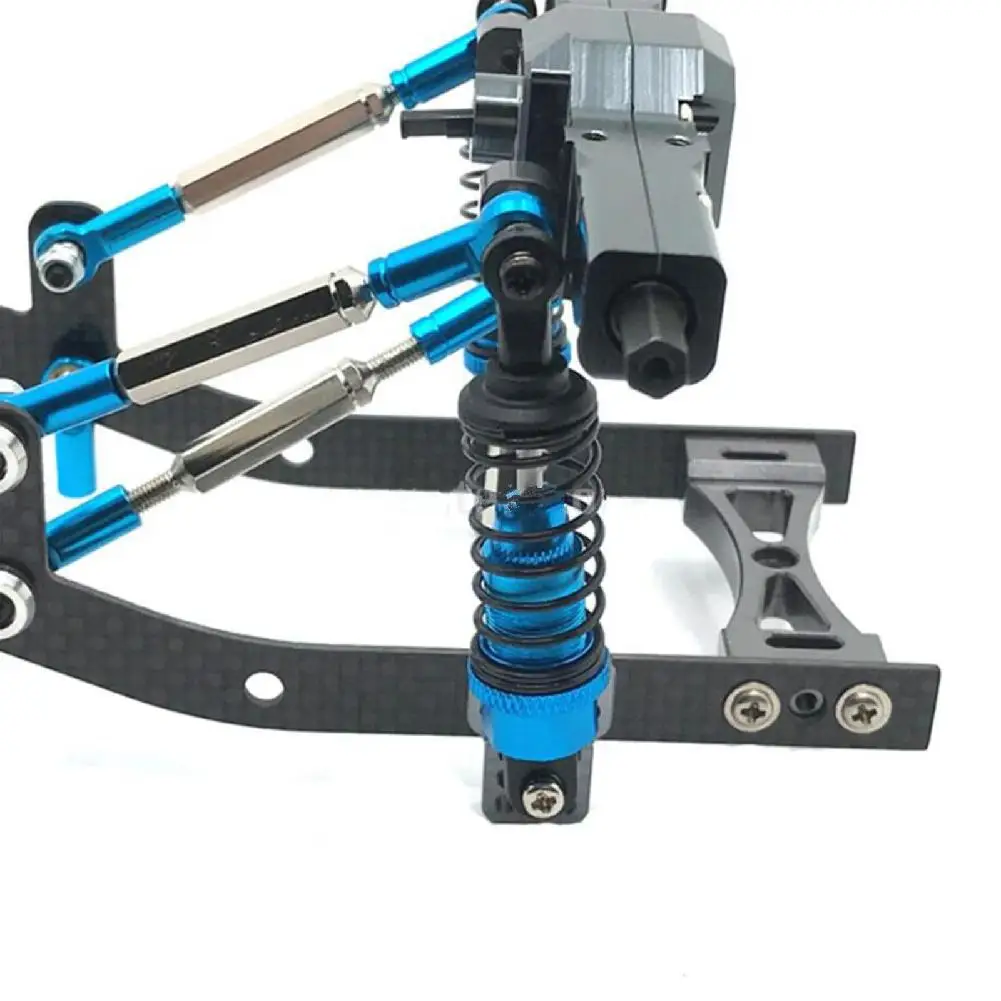 Upgrade Metal Front Axle Steering Pull Rod Kit Shock Mount For WPL C14 C24 CB05S C54 1/16 RC Buggy DIY Repair parts Accessories