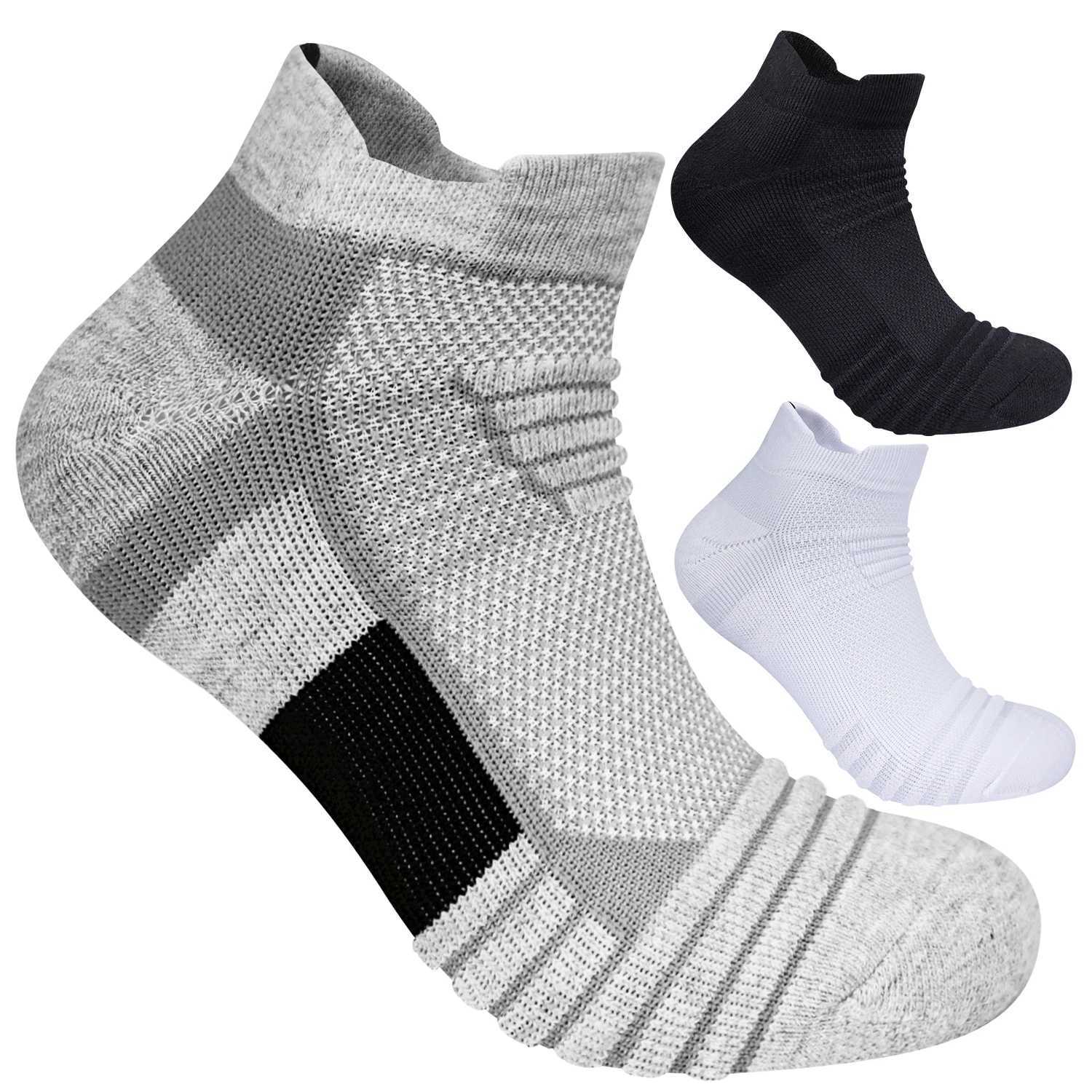3 Pairs Men Women Sports Low Cut New Style Cushioned Breathable For Running Hiking Cycling Basketball LX241102
