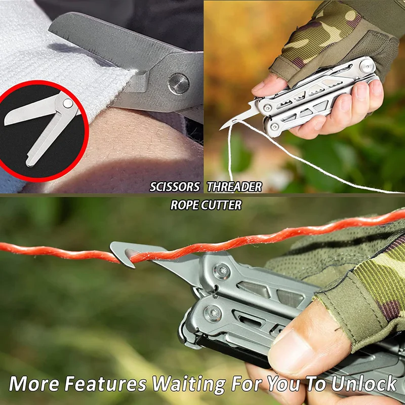Needle 17-in-1 Nose Pliers Multi-tool with Sheath - Multi-Plier, Pocket Knife, Serrated Blade, Screwdriver, Bottle Opener - EDC 2025 - MultiPlier, Kni
