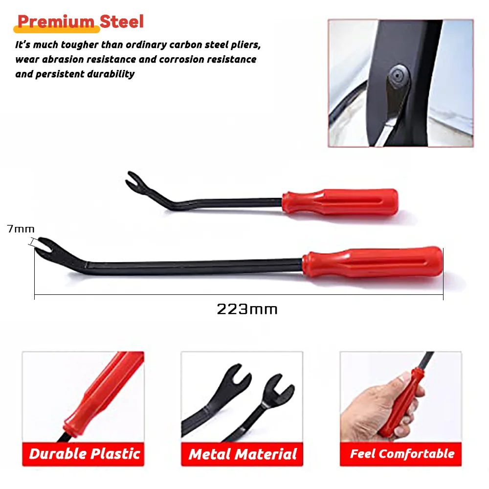 Auto Door Clip Panel Trim Removal Tools Kit Car Plastic Dismantlers Car Interior Disassembly Kit Automotive Tool Pry Set