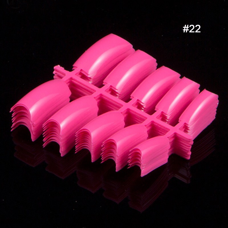 100pcs/pack Beauty Popular False Acrylic Nail Tips Plastic (1~29) Color False French Nail Art Tips For UV Gel Design NEW
