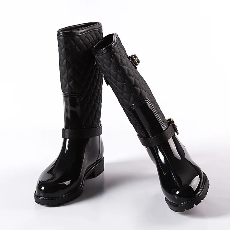 Fashion High Quality Water Rain Shoes Warm Womens Plaidlady Rain Boots Womens Rain Boots Womens Rain Boots 241031