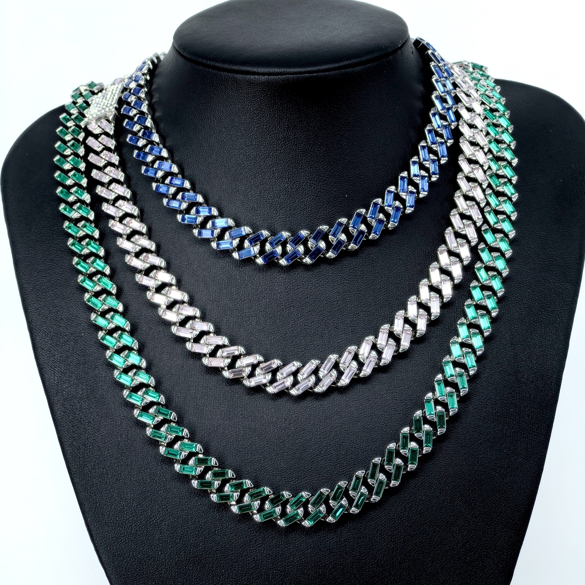 fashion ice out moissanite necklace Alloy hip hop Vvs Moissanite Dias Cuban Chain chains for men bracelet designer jewelry cuban k chain gift