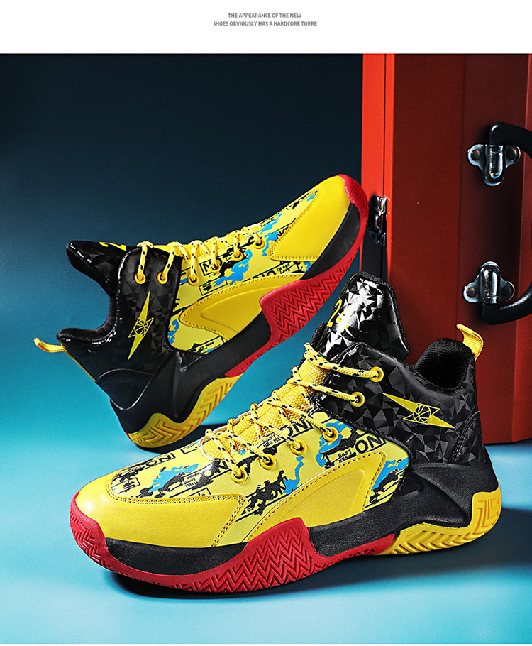 Plus Size Basketball Shoes Men's Autumn and Winter Leather Waterproof and Wear-Resistant Practical Sneakers Free shipping