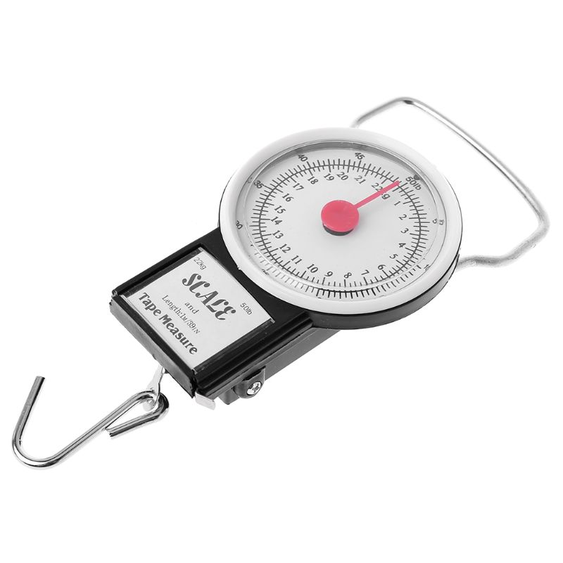 D Portable Fishing Scale lb kg with Tape Measure Hanging Hook Tool 5