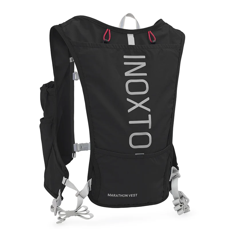 Inoxto Quick Drying Running Backpack Men 5L Ultra-light Hydrating vest Mountain Bike Cycling Bag Breathable 2L Water Bag Bottle