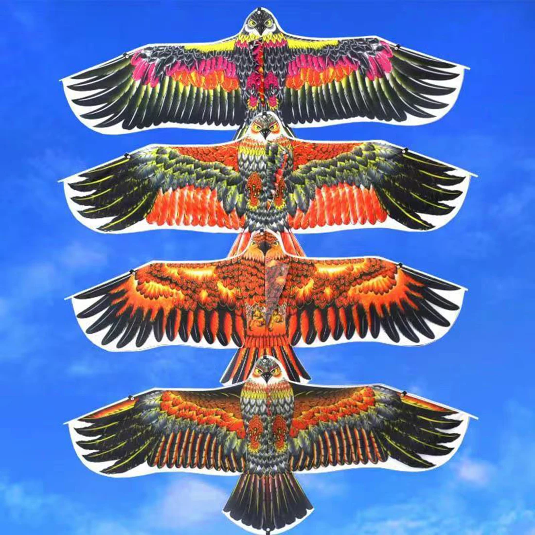 1.2M Emulational Flying Hawk Kite Scarecrow Bird Repellent for Garden Yard Child Outdoor Animals Cute Kite Toys