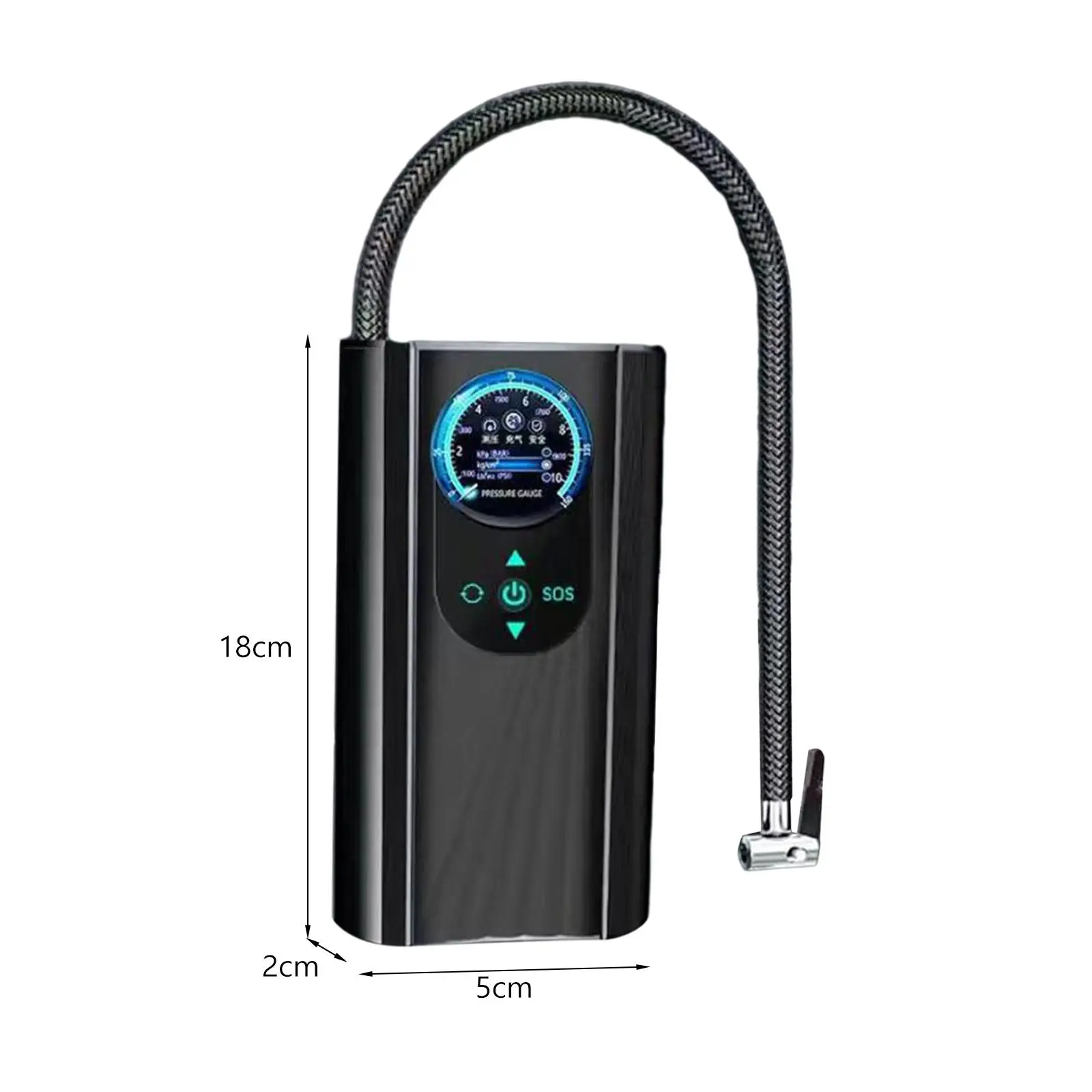 Tire Inflator Car Air Compressor with Tire Pressure Gauge LCD Display Screen Mini Air Pump for Motorcycle SUV Bike Basketball