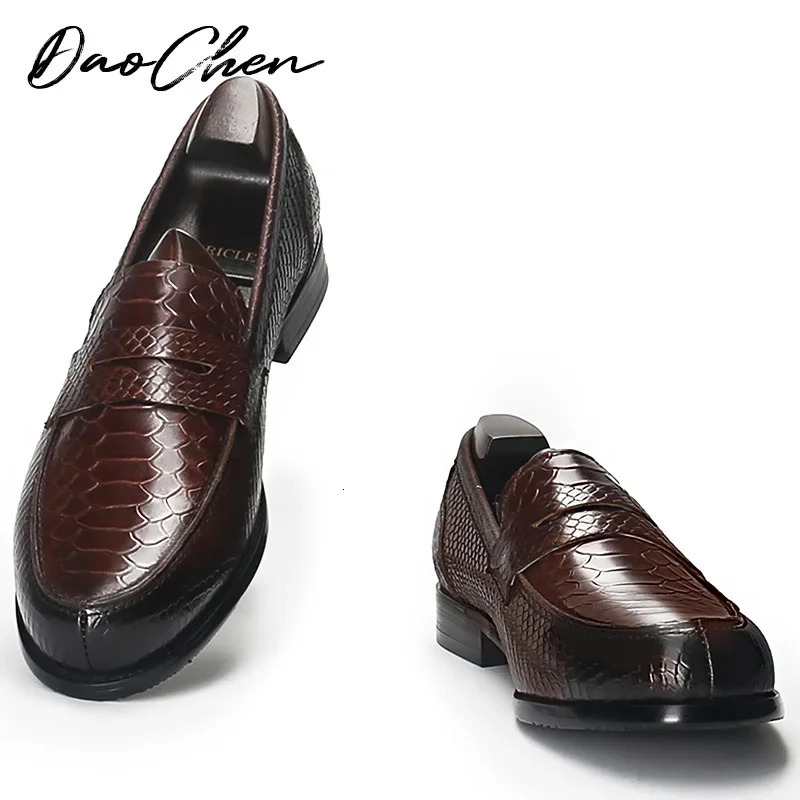 ELEGANT Mens Shoes Black Brown Chiffon Printed Mens Clothing Office Business Leather Shoes Mens Clothing 241031
