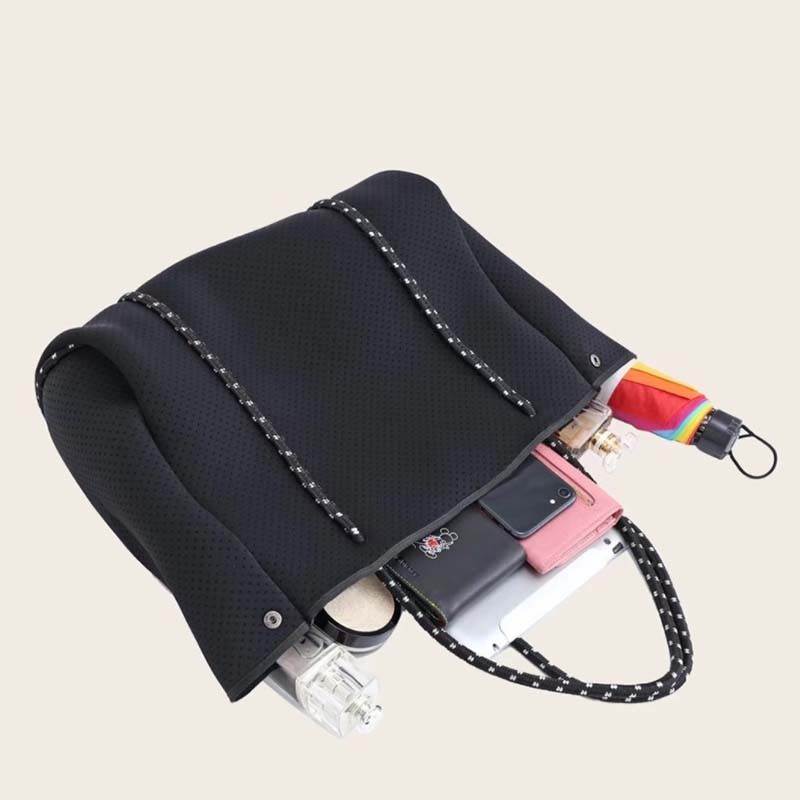 Spring Summer Personalized Customization Women Shoulder Bag Large Capacity Neoprene Tote Handbag Tourism Leisure Beach Bag