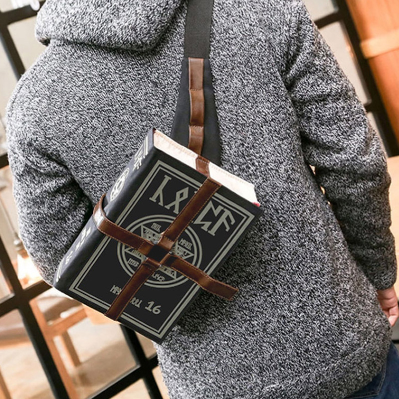 Gothic Magical Spell Book Messenger Crossbody Bag Cosplay Adjustable For Students 2023 New Retro Shoulder Bags Libro De Hechizos