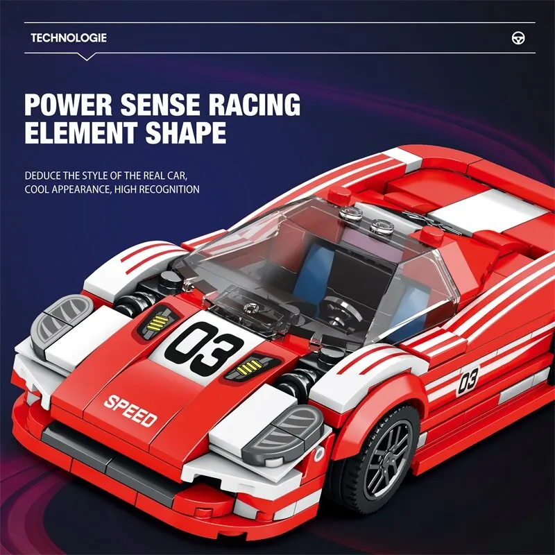 City Technical Speed Car Building Blocks Sport Racing Car Vehicles Assembled Bricks Toys Children Educational Toy Christmas Gift