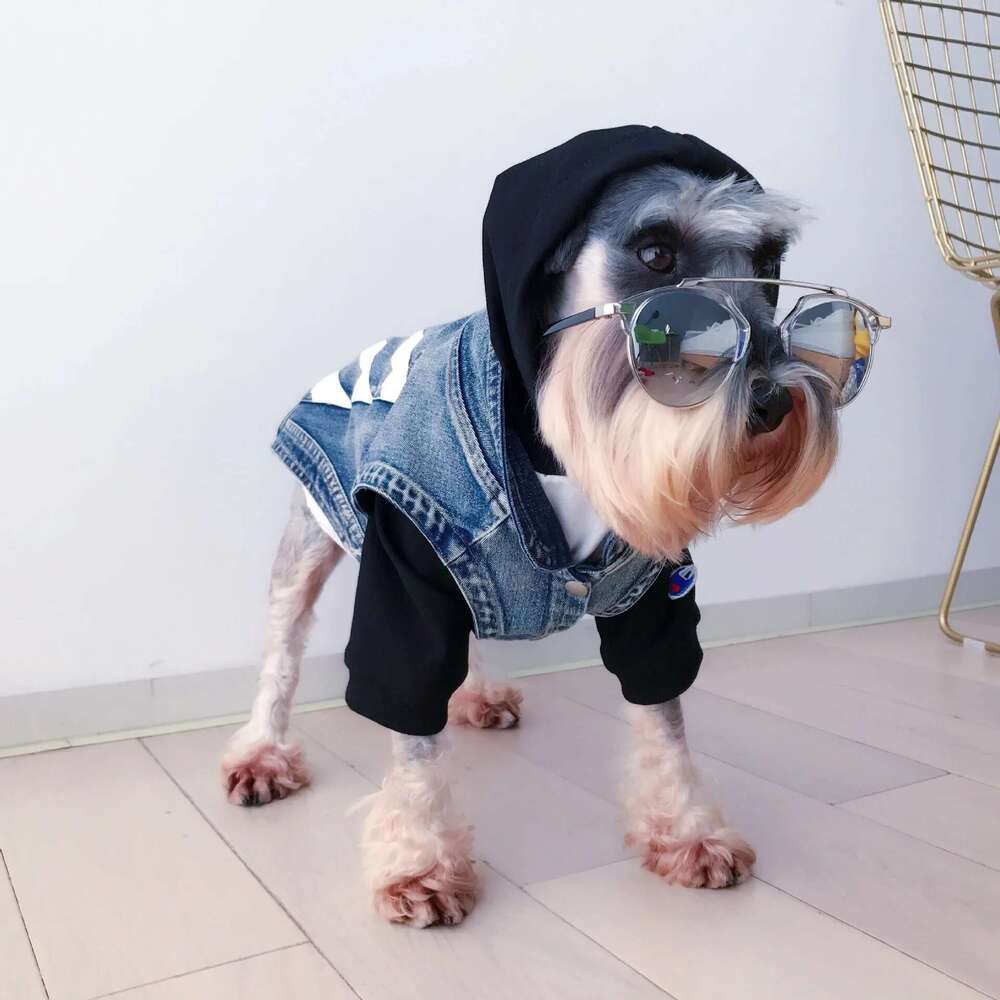 Fashion Dog Vest Small Dogs French Bulldog Denim Coat Jacket For Chihuahua Pug Puppy Pet Apparel Pc0930