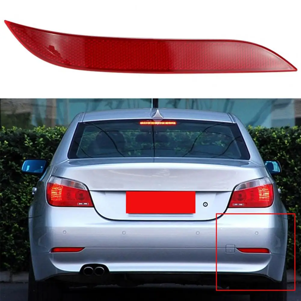 Rear Bumper Professional Moisture-proof ABS Left Right Tail False Light Reflector Replacement for E60 04-07
