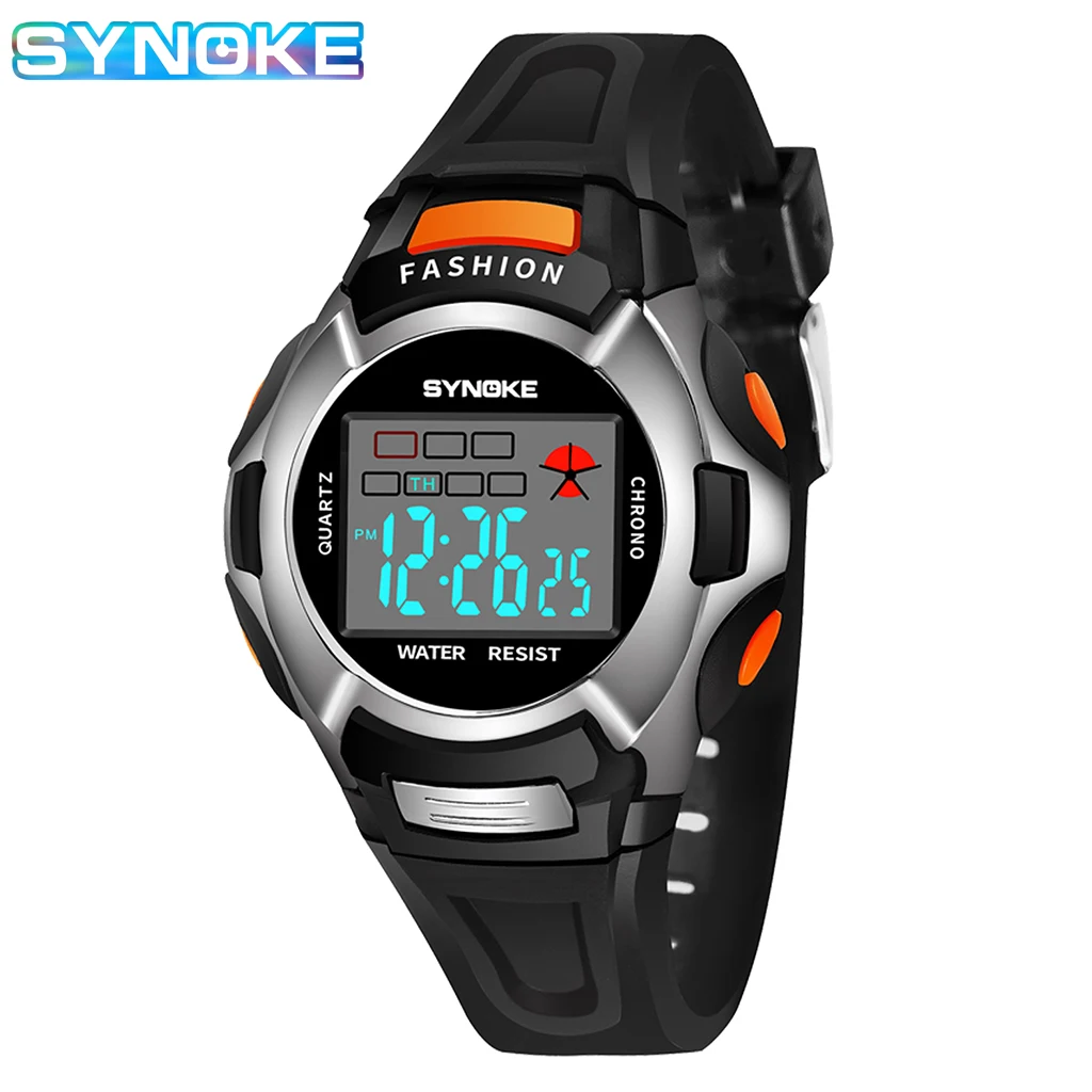 Sport Kids Watch Girls Student Children's Watch Waterproof Alarm Clock SYNOKE Brand Digital Watch