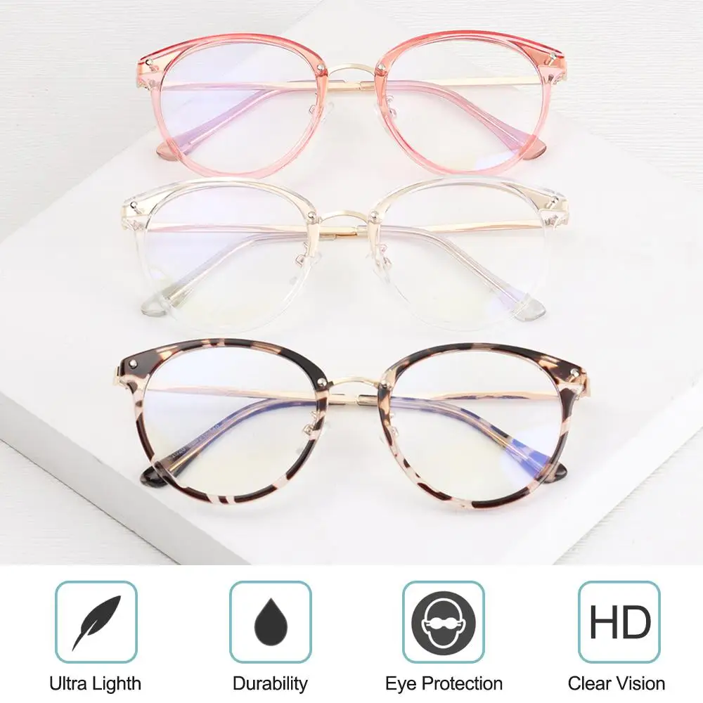 Anti Blue Rays Glasses Unisex Computer Gaming Glasses Goggle UV Blocking Radiation-resistant Eyewear Round Frame Reading Glasses