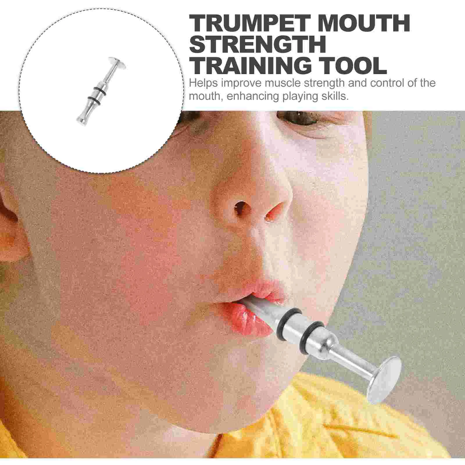 Trumpet Strength Training Device Trombone French Horn Saxophone Clarinet Practice (Silver)