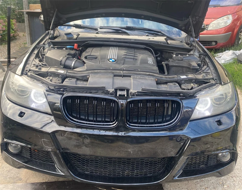 New Look Car Grille Grill Front Kidney Glossy 2 Line Double Slat For BMW 3 Series E90 E91 LCi 2009 2010 2011 2012 Car Styling