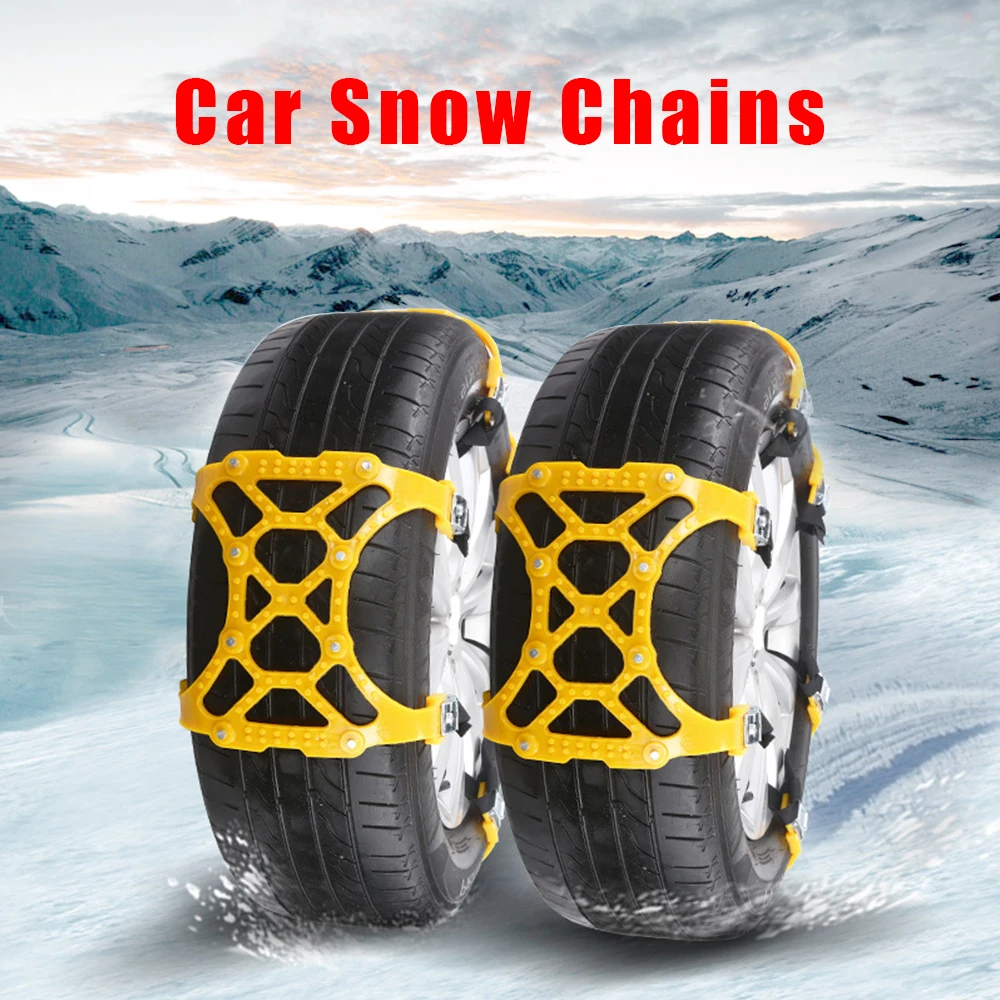 1 Piece Thickened Emergency Tool For Mud Ice Roadway Double Buckle TPU Wheel Snow Chains Car Tire Anti-skid Chain Adjustable