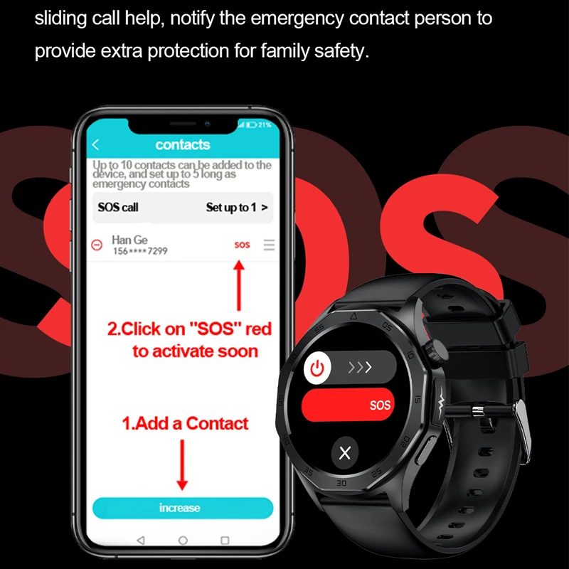 2024 New ECG Smart Watch 1.43'' AMOLED Screen Heart Rate Blood Pressure Bluetooth Call SOS Men Health Care Sports Smartwatch
