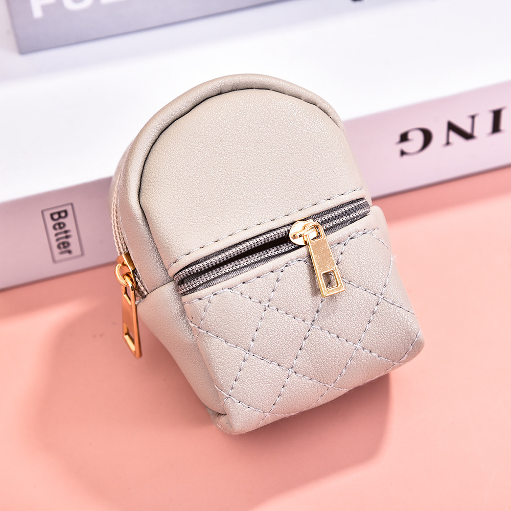 New designer PU coin purse mini cute backpack key data cable lipstick storage bag