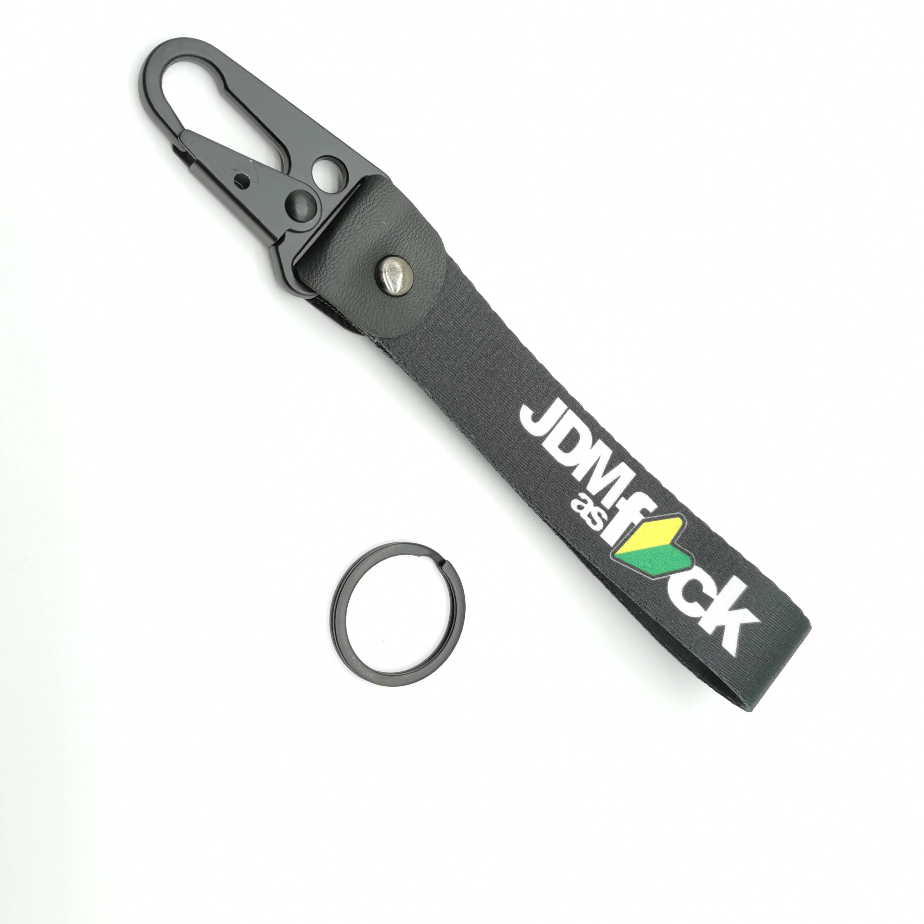 JDM Racing Culture Tag Keychain Pendant Car Motorcycle Clip Key Rings Wrist Durable Key Chain Keyring Holder Auto Accessories