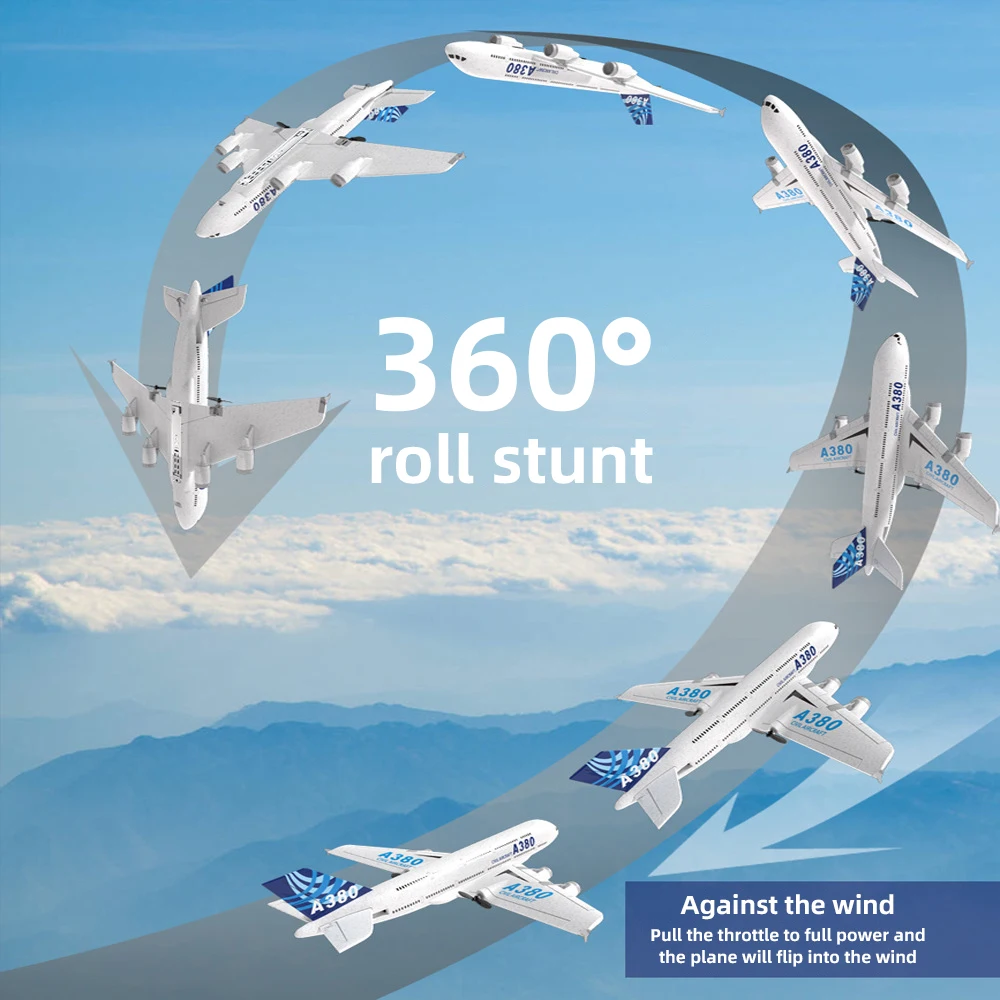2023 Newest A380 RC Plane 3CH 2.4G EPP Remote Control hine Airplane Fixed-wing RTF new 2025 RC Aircraft Model Kid Outdoor Toy for Boys