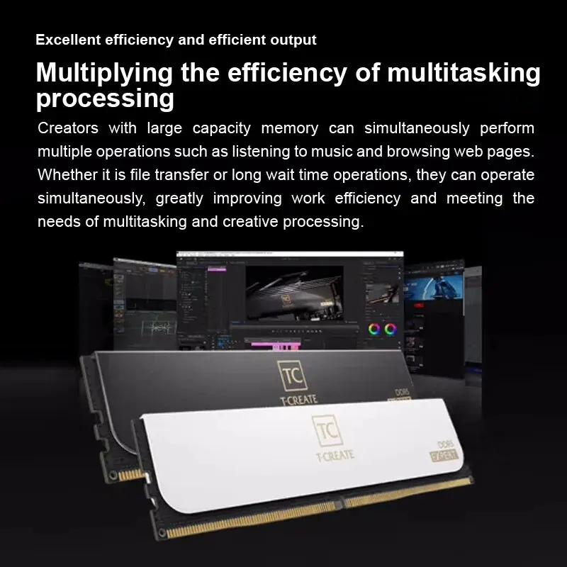 TEAMGROUP T-Create Expert Overclocking 10L DDR5 Ram 32GB Kit (2 X 16GB) 6000MHz 6400MHz Intel XMP3.0 & AMD Expo Desktop Memory