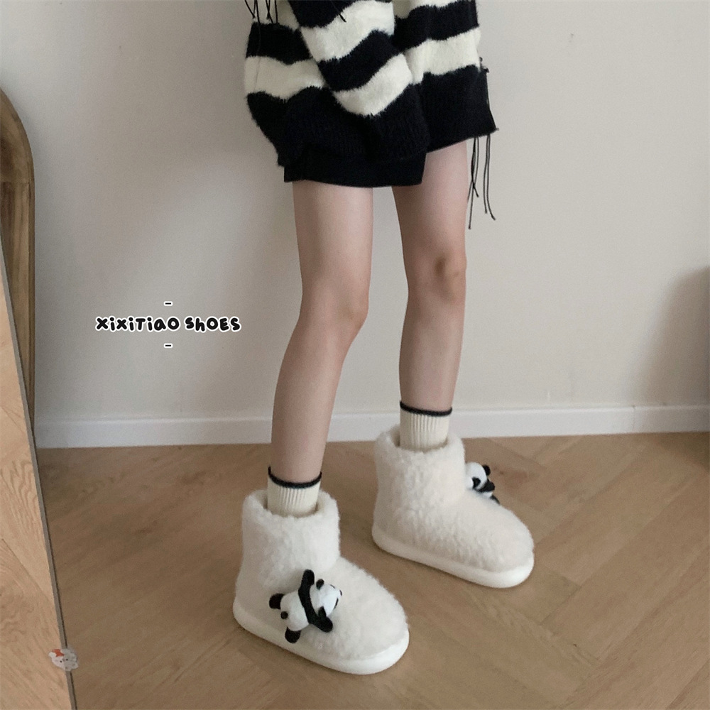 Boots Fashion Planky Bear soft platform casual slippers Classic mini boots Super Snow boots short medium platform warm shoes Sheepskin chestnut outdoo