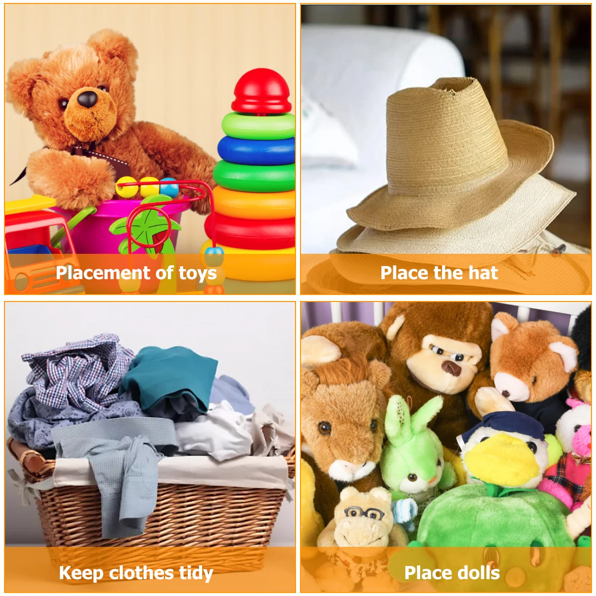 Storage Box Hat With Zippered Adjustable Shoulder Strap Felt Round Organizer Travel Case Storage Bins Home Accessories Man Women smile