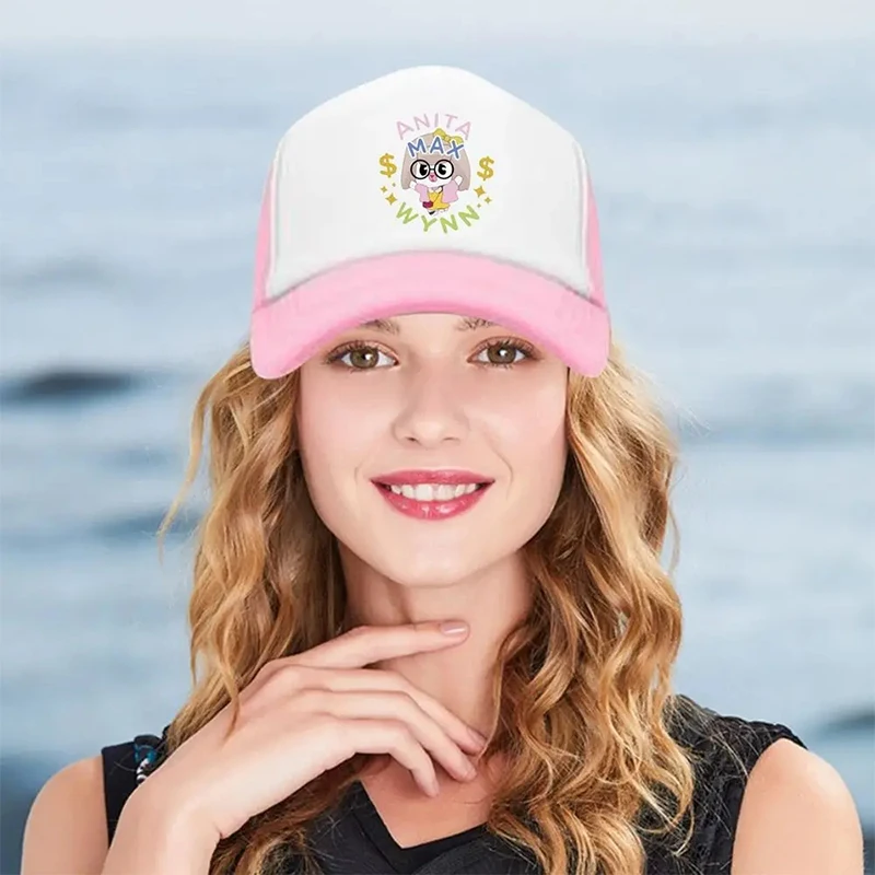 Anita Max Wynn Foam Trucker Hat Mesh Snapback Caps Adjustable Soft Trendy Cute Sun Beach Fisherman Cap Unisex Summer Cap