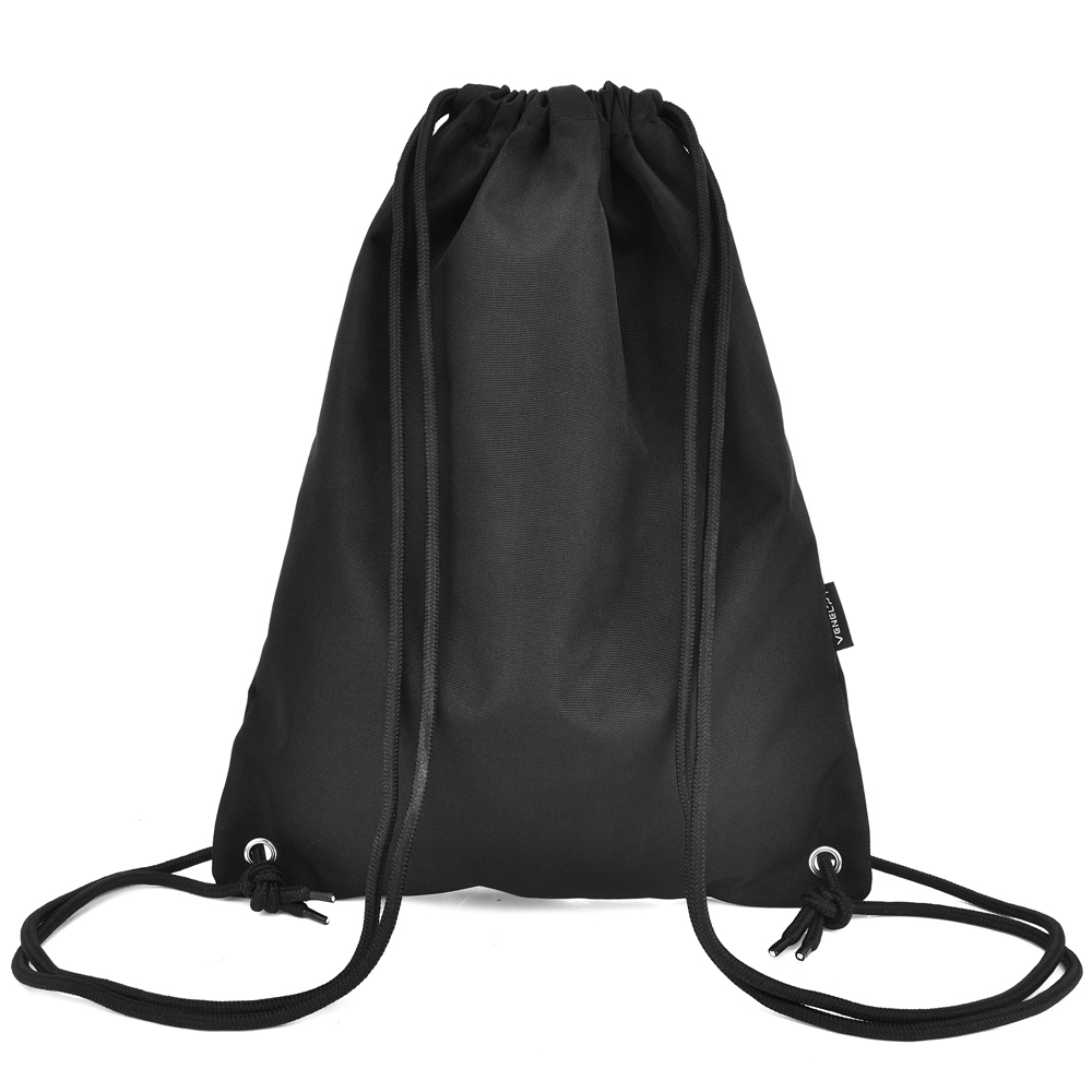 Gym Sack Drawstring Backpack Water-resistant Drawstring Bucket Bag with Zipper Pockets Light Sack for Adults and Teenagers Kids