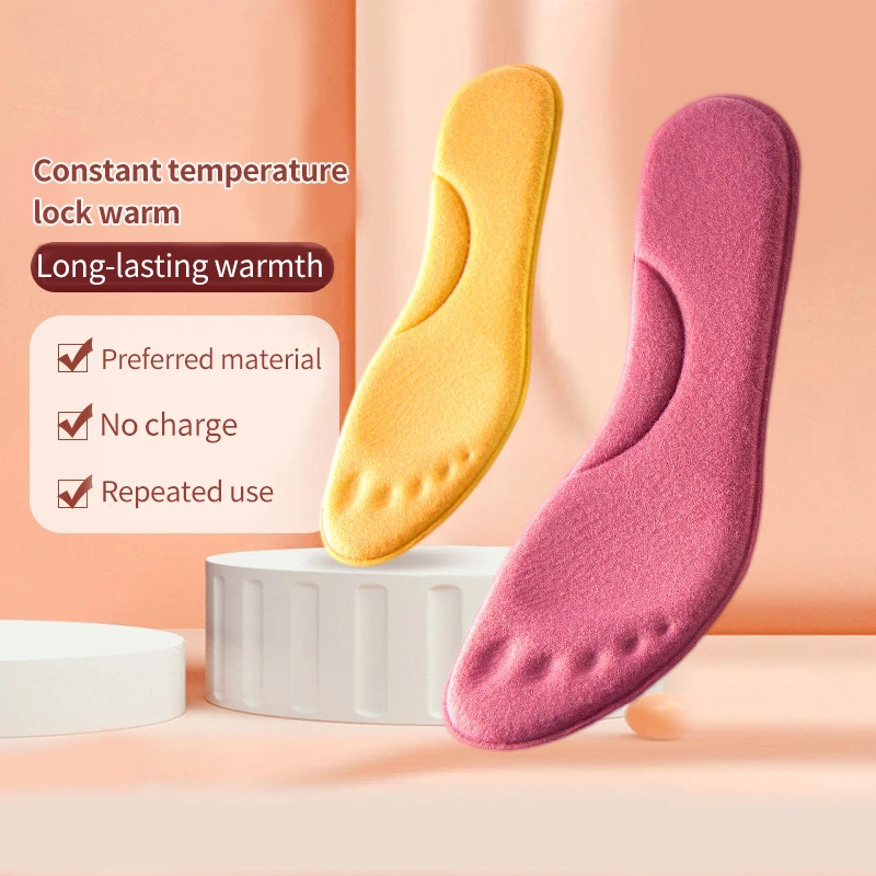 Self Heated Thermal Insoles for Feet Warm Memory Foam Arch Support Insoles for Women Winter Sneakers Boots Self-heating Shoe Pad