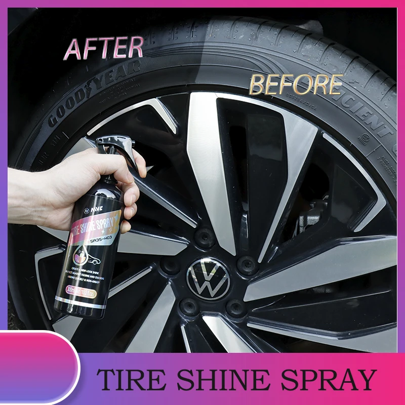 Car Tire Brightener Back To Black Rubber Plastic Hydrophobic Coating Type Shine Spray AIVC Polish Sealing Wax Wheel Accessories