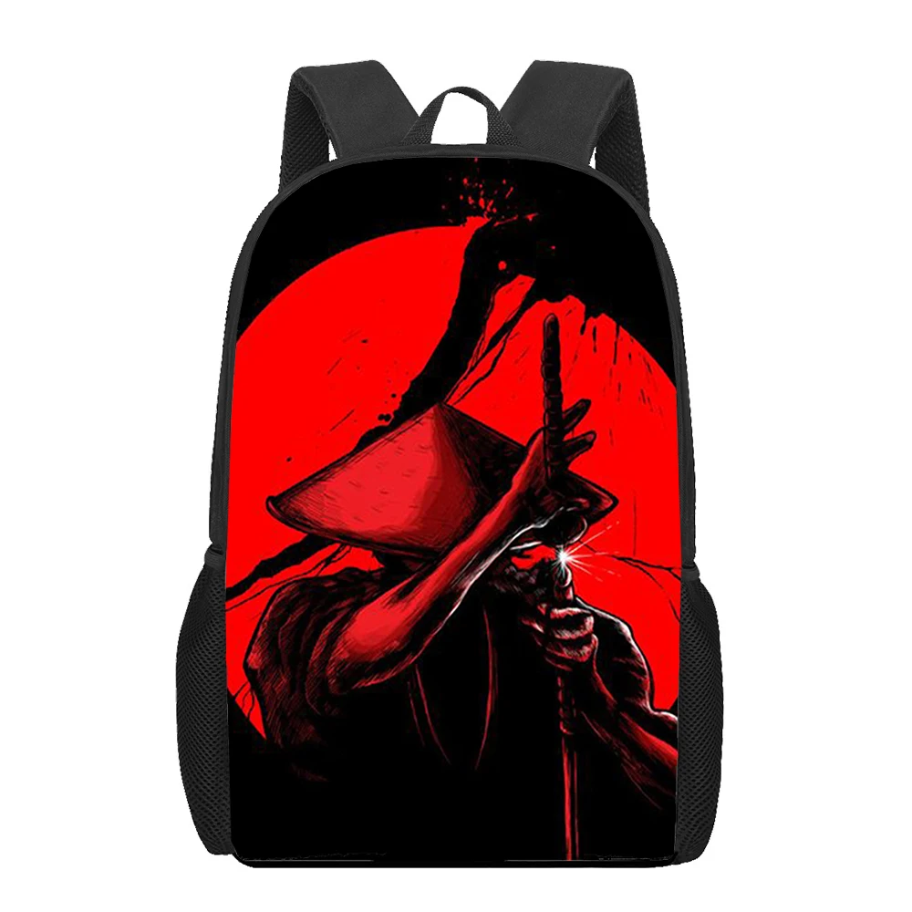 Anime Style Samurai Print Backpacks Girls Boys Student School Bag Teenager Casual Storage Backpacks Woman Men Travel Rucksacks